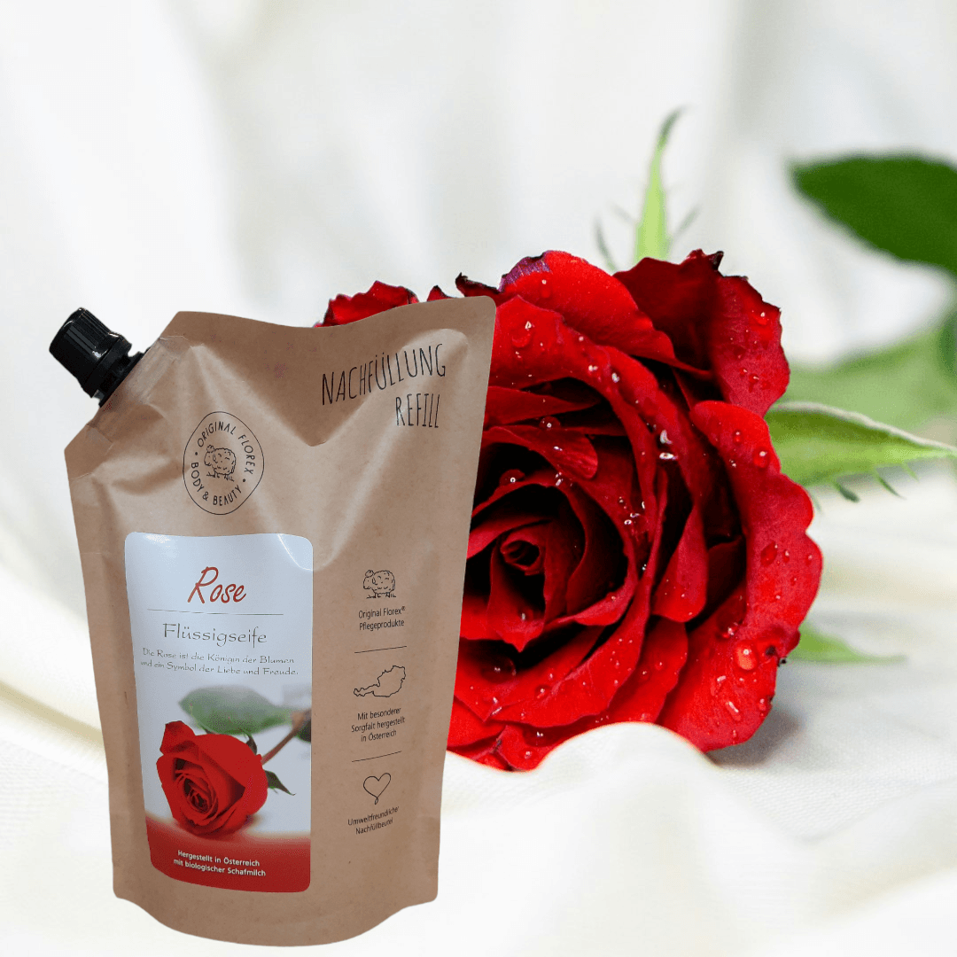 Schafmilch Flüssigseife Rose rot