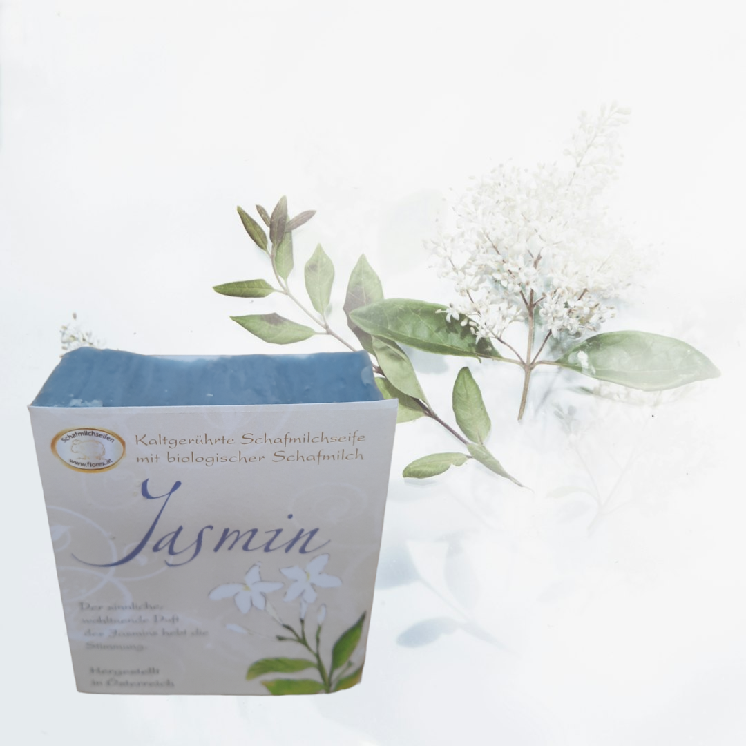 Kaltgerührte Schafmilchseife Jasmin