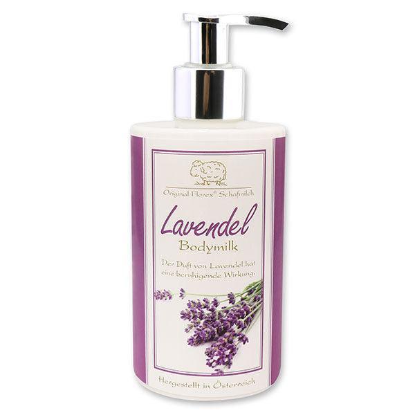 Florex Bodymilk mit biologischer Schafmilch, 250 ml im Spender, Lavendel - Seifenwelt.ch