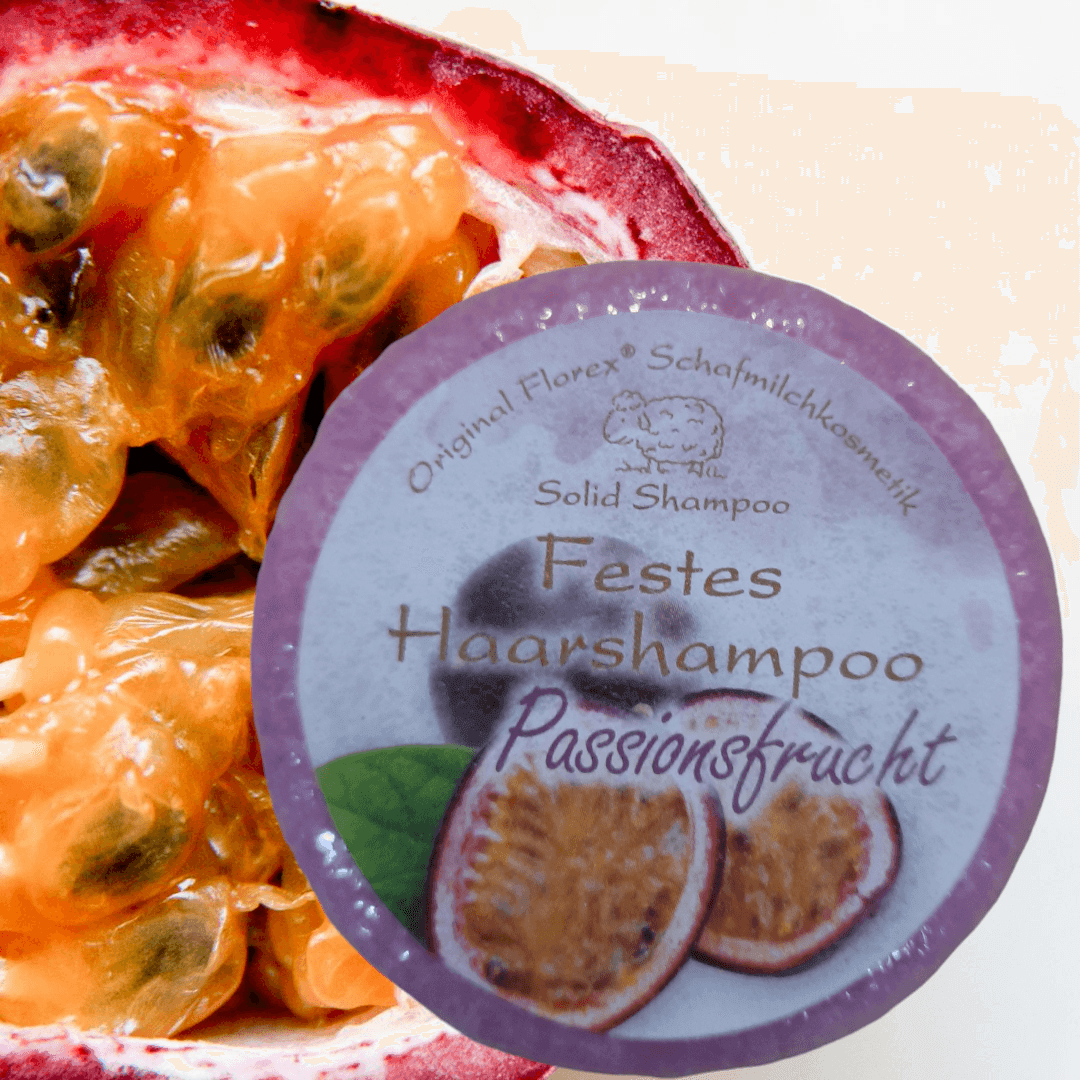 Florex festes Haarshampoo mit Schafmilch, 58g, Passionsfrucht
