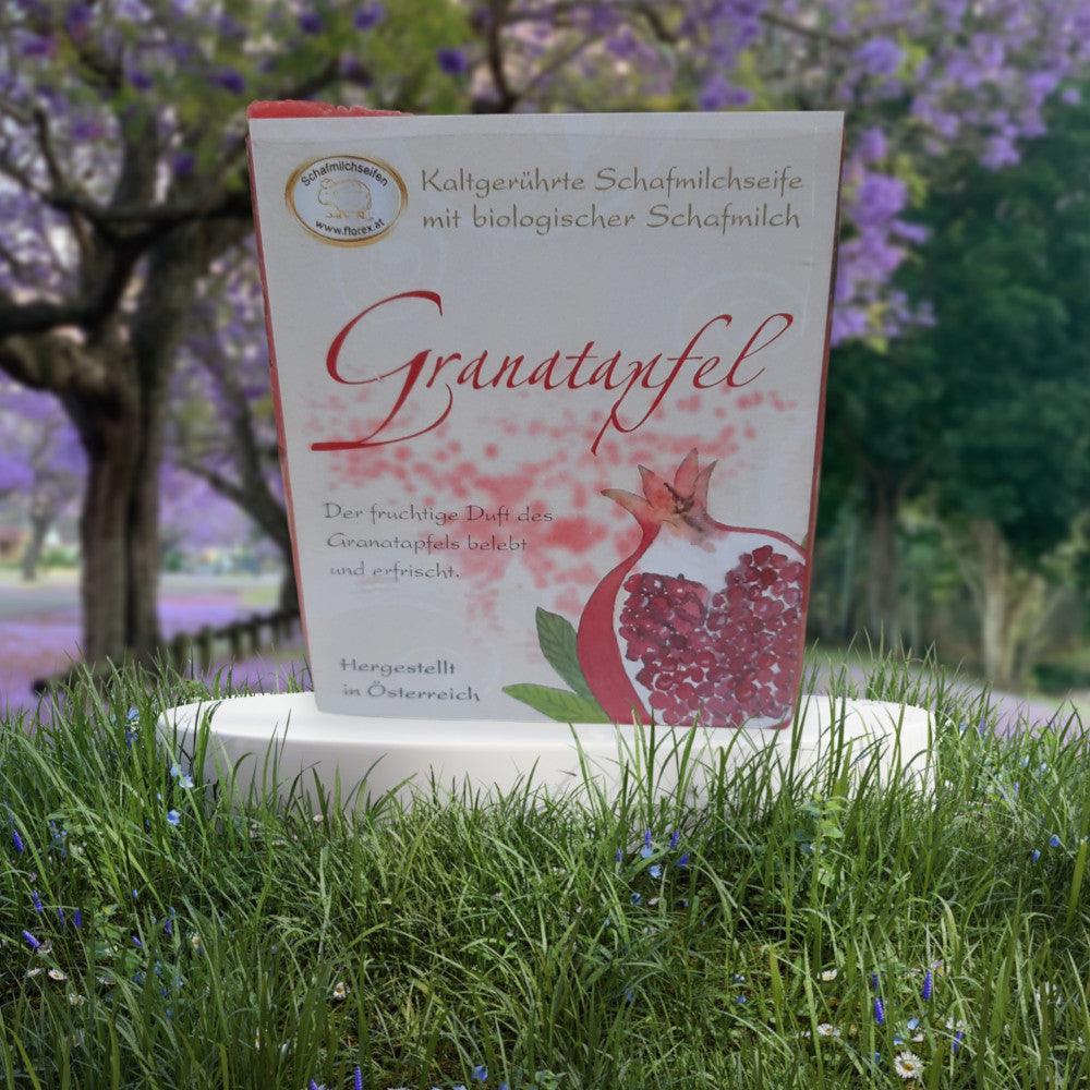 Florex kaltgerührte Schafmilchseife 150g, Granatapfel - Seifenwelt.ch
